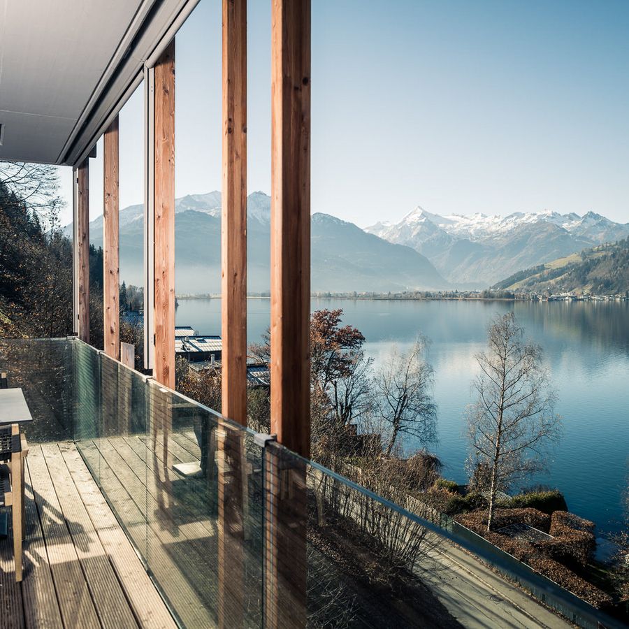 Terrasse mit Aussicht auf den Zeller See